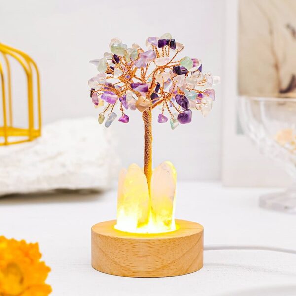 Natural Crystal Fortune Tree Night Light Bedside Lamp Atmosphere Light Ornament Natural Crystal Fortune Tree Night Light Bedside Lamp Atmosphere Light Ornament