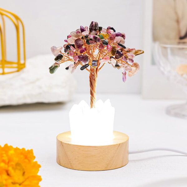Natural Crystal Fortune Tree Night Light Bedside Lamp Atmosphere Light Ornament Natural Crystal Fortune Tree Night Light Bedside Lamp Atmosphere Light Ornament