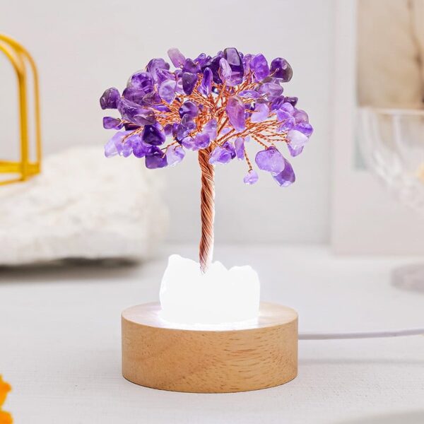 Natural Crystal Fortune Tree Night Light Bedside Lamp Atmosphere Light Ornament Natural Crystal Fortune Tree Night Light Bedside Lamp Atmosphere Light Ornament