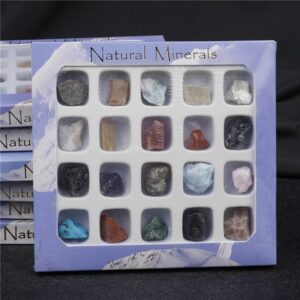 Natural Crystal Agate Ore Stone Mineral Raw Stone Specimens 20pcs/box