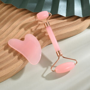 Pink Crystal Facial Massage Roller Scraping Board
