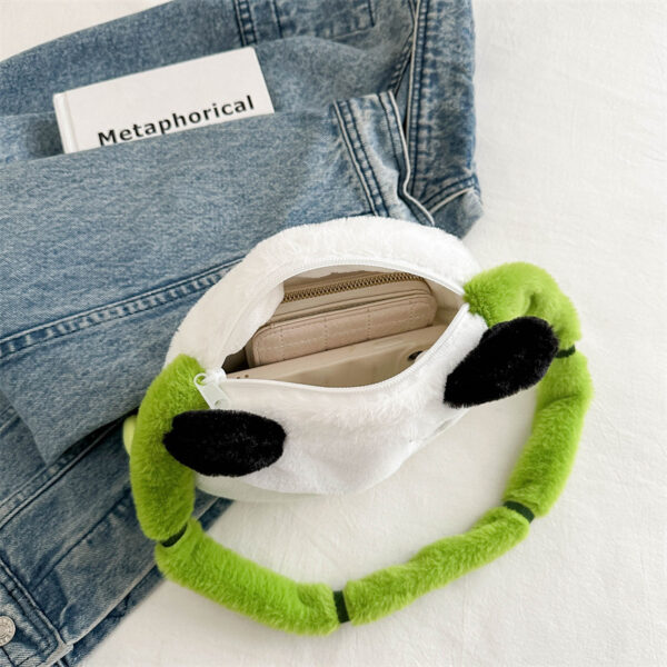 Panda Plush Handheld Crossbody Bag Panda Doll Shoulder Bag