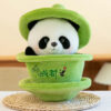 Cute Plush Bowl Tea Panda Doll - Image 2