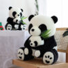 Panda Plush Hugging Bamboo Mother Child Panda Pillow Panda Doll - Image 2