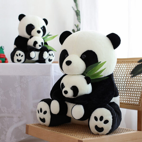 Panda Plush Hugging Bamboo Mother Child Panda Pillow Panda Doll