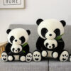 Panda Plush Hugging Bamboo Mother Child Panda Pillow Panda Doll