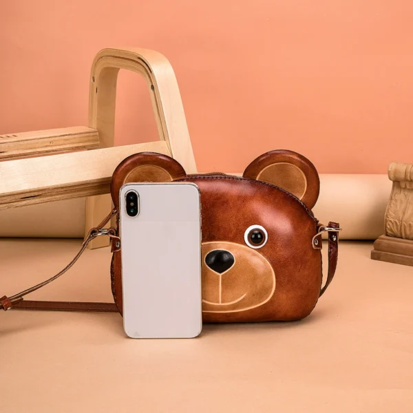Bear Genuine Leather Crossbody Bag Shoulder Bag