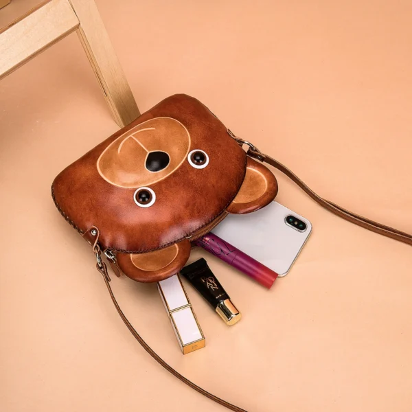Bear Genuine Leather Crossbody Bag Shoulder Bag