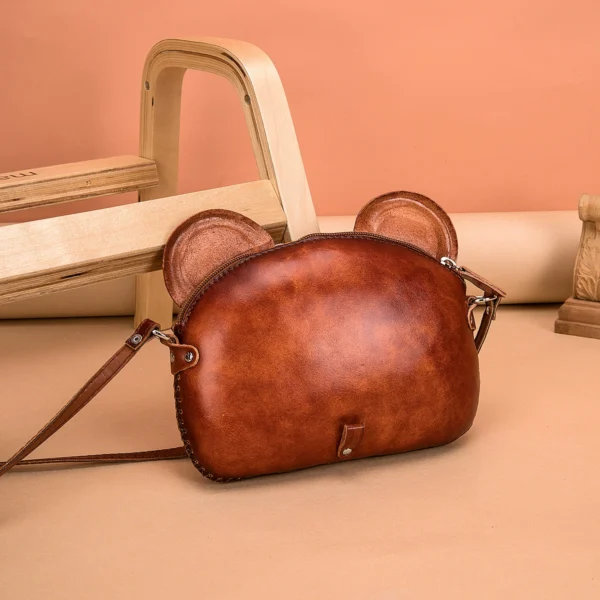 Bear Genuine Leather Crossbody Bag Shoulder Bag