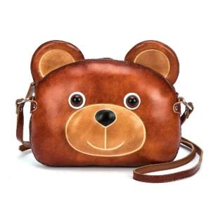 Bear Genuine Leather Crossbody Bag Shoulder Bag Bear Genuine Leather Crossbody Bag Shoulder Bag
