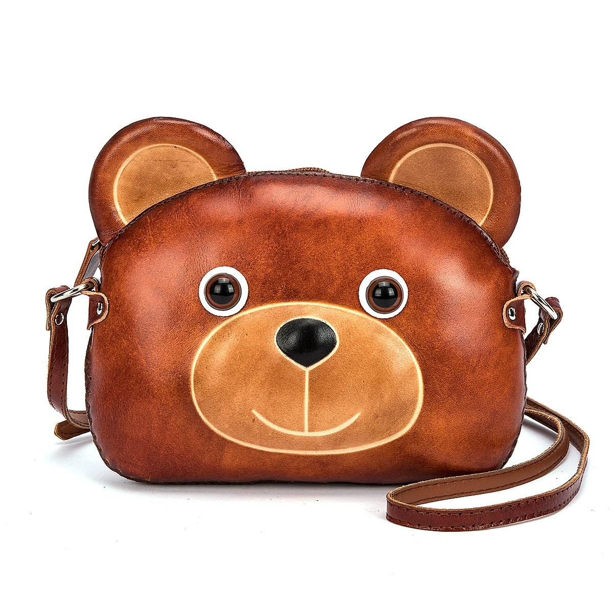 Bear Genuine Leather Crossbody Bag Shoulder Bag